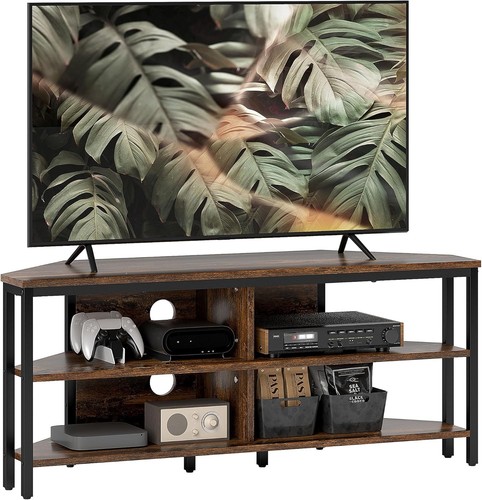 Corner stand with storage - with,