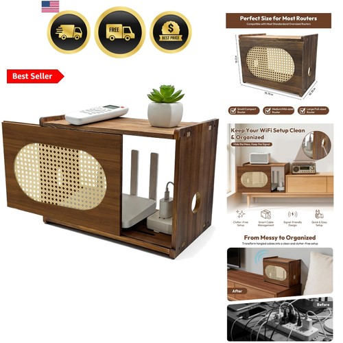 Wooden router box hider - wooden,