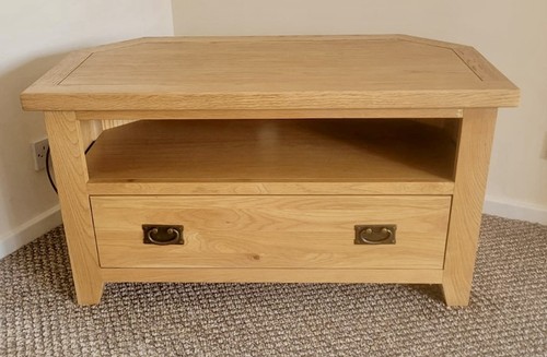 Solid oak corner cabinet - oak,